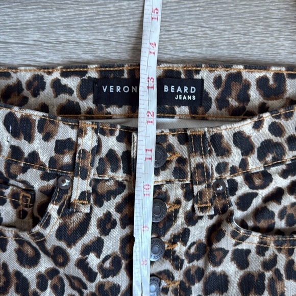 VERONICA BEARD Debbie Leopard Button Front Skinny Jean 25 - Picture 7 of 12